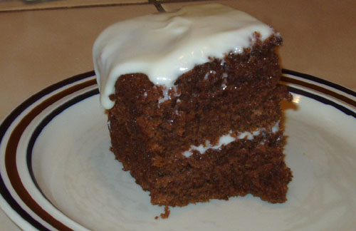 Chocolate cake with cream cheese frosting