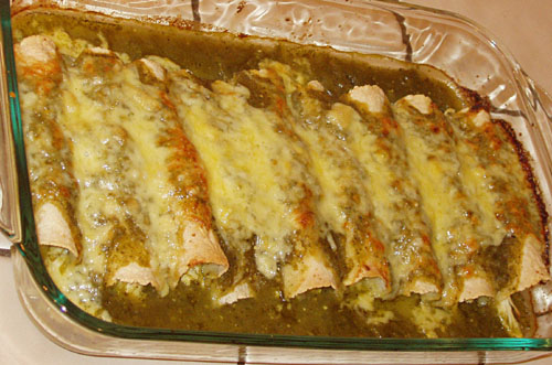 Enchiladas Verde Con Pollo
